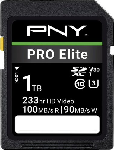 PNY - 1TB PRO Elite Class 10 U3 V30 SDXC Flash Memory Card