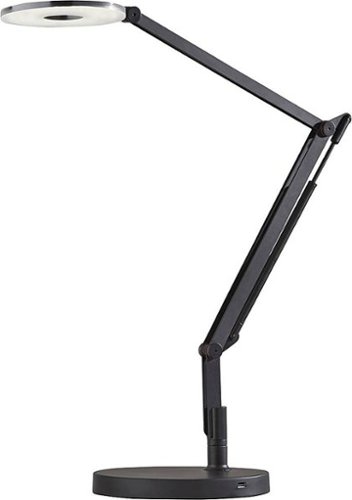 Adesso - Gordon 600-lumen LED Desk Lamp with USB Charging - Black-Left_Standard 