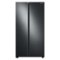 Samsung - 28 cu. ft. Side-by-Side Smart Refrigerator with Large Capacity - Black Stainless Steel-Front_Standard