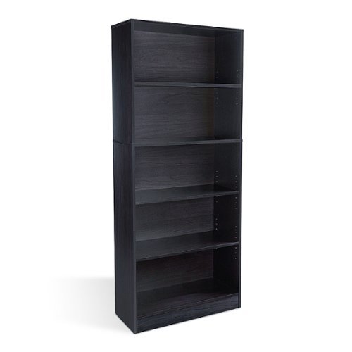 Atlantic - Oskar 5 Shelf Bookcase - Espress0