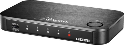 Rocketfish™ 4-Port 4K HDMI Switch with USB-C - Black WORLDWIDE DELIVERY