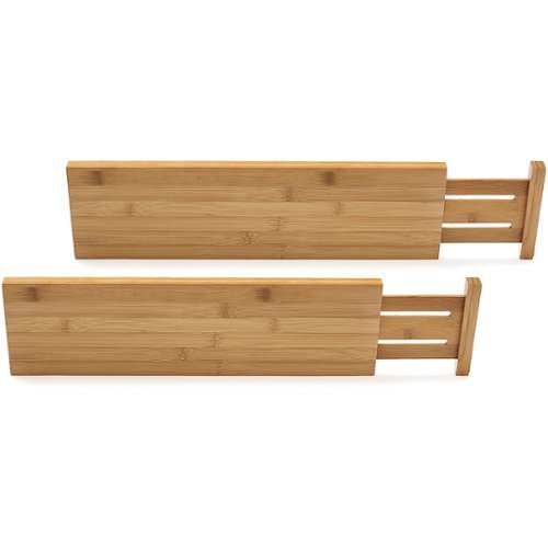 Lipper Bamboo Kitchen Drawer Dividers, Set of Two - Light Wood - Light Wood