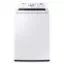 Front. Samsung - 4.4 Cu. Ft. High-Efficiency Top Load Washer with ActiveWave Agitator - White.
