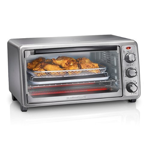 Hamilton Beach - Sure-Crisp 6-Slice Air Fryer Toaster Oven - Stainless Steel