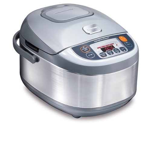 Hamilton Beach - Fuzzy Logic Multi-Function 16-Cup Rice Cooker - STAINLESS STEEL