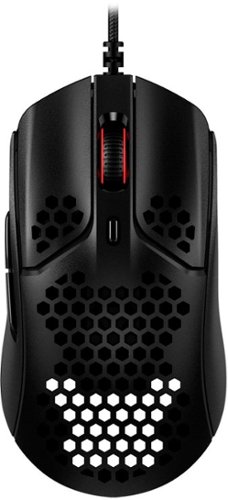 HyperX - Pulsefire Haste Lightweight Wired Optical Gaming Right-handed Mouse with RGB Lighting - Black and black