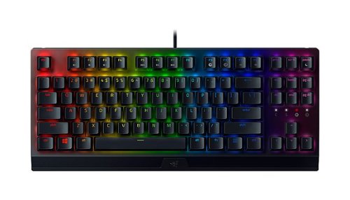 Razer - BlackWidow V3 TKL Wired Mechanical Gaming Yellow Linear Switch Keyboard with RGB Backlighting - Black