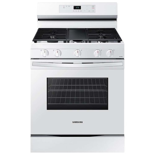 Samsung - 6.0 cu. ft. Freestanding Gas Range with WiFi and Integrated Griddle - White