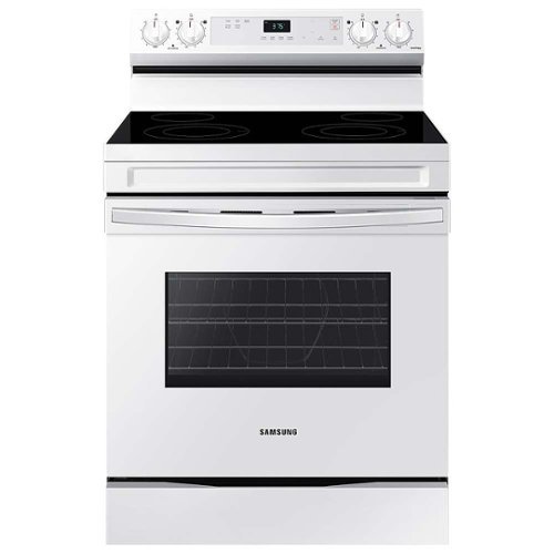Samsung - 6.3 cu. ft. Freestanding Electric Range with WiFi and Steam Clean - White