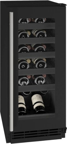 Photos - Wine Cooler U-Line - 24-750ml Bottle Wine Refrigerator - Black UHWC115-BG01A