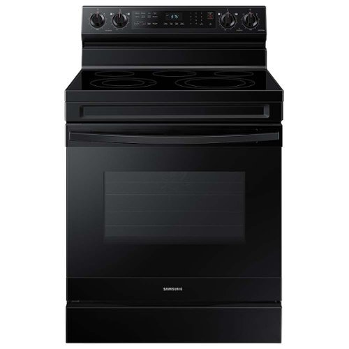 Samsung - 6.3 cu. ft. Freestanding Electric Range with WiFi, No-Preheat Air Fry & Convection - Black