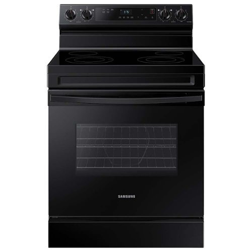 Samsung - 6.3 cu. ft. Freestanding Electric Range with WiFi and Steam Clean - Black