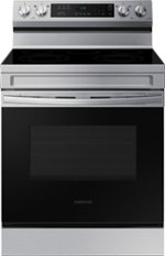 Samsung - 6.3 cu. ft. Freestanding Electric Range with Rapid Boil™, WiFi & Self Clean - Stainless steel - Front_Standard