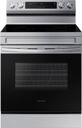 Samsung - 6.3 cu. ft. Freestanding Electric Range with WiFi and Steam Clean - Stainless steel