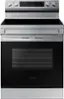 Front. Samsung - 6.3 cu. ft. Freestanding Electric Range with WiFi and Steam Clean - Stainless Steel.