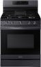 Samsung - 6.0 cu. ft. Freestanding Gas Range with No-Preheat Air Fry & Convection - Black Stainless Steel-Front_Standard