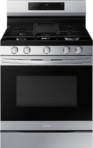  Samsung - 6.0 cu. ft. Freestanding Gas Range with WiFi, No-Preheat Air Fry &amp; Convection - Stainless Steel