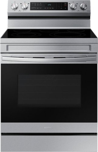  Samsung - 6.3 cu. ft. Freestanding Electric Range with WiFi, No-Preheat Air Fry &amp; Convection - Stainless Steel