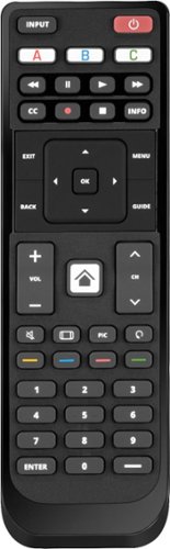 Insignia™ - Replacement Remote for Vizio TVs - Black