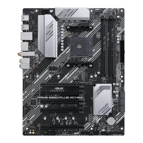 ASUS - PRIME B550 Plus (AM4 Socket) USB 3.2 AMD Motherboard - Black