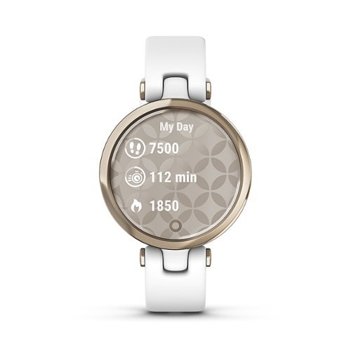 Garmin - Lily Sport Smartwatch 34mm Fiber-Reinforced Polymer - Cream Gold