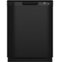 GE - 24" Front Control Built-In Plastic Tub Dishwasher with Dry Boost and 59 dBA - Black-Front_Standard
