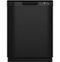 GE - Front Control Built-In Dishwasher with 55 dBA - Black-Front_Standard 
