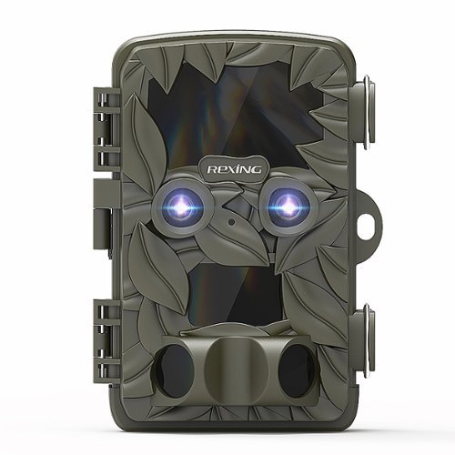 Rexing - Woodlens H6 Trail Camera with Dual Lens Night Vision Recording - Green