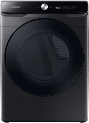 Samsung - 7.5 Cu. Ft. Stackable Smart Electric Dryer with Steam and Super Speed Dry - Brushed Black