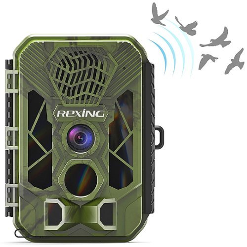Rexing - Woodlens H3 Trail Camera with Electronic Animal Caller and Night Vision Recording - Green