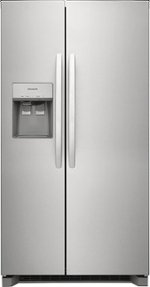 Frigidaire - 22.3 Cu. Ft. Side-by-Side Counter-Depth Refrigerator - Stainless steel - Front_Standard
