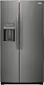 Front. Frigidaire - Gallery 22.3 Cu. Ft. Side-by-Side Counter-Depth Refrigerator - Smudge-Proof® Black Stainless Steel.