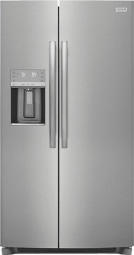 Frigidaire - Gallery 22.3 Cu. Ft. Side-by-Side Counter-Depth Refrigerator - Stainless steel