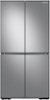 Samsung - 23 cu. ft. 4-Door Flex French Door Counter Depth Smart Refrigerator with Dual Ice Maker - Stainless Steel-Front_Standard