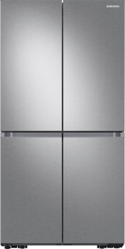 

Samsung - 23 cu. ft. 4-Door Flex French Door Counter Depth Refrigerator with WiFi, Beverage Center and Dual Ice Maker - Stainless Steel