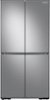 Samsung - 23 cu. ft. 4-Door Flex French Door Counter Depth Smart Refrigerator with Beverage Center - Stainless Steel-Front_Standard