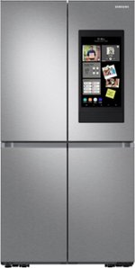 Samsung - 29 cu. ft. Smart 4-Door Flex refrigerator with Family Hub and Beverage Center - Stainless steel - Front_Standard