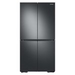 Samsung - 29 cu. ft. 4-Door Flex French Door Refrigerator with WiFi, AutoFill Water Pitcher & Dual Ice Maker - Black stainless steel - Front_Standard