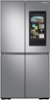 Samsung - 23 cu. ft. Smart Counter Depth 4-Door Flex™ Refrigerator with Family Hub™ & Beverage Center - Stainless steel-Front_Standard 