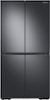 Samsung - 23 cu. ft. 4-Door Flex French Door Counter Depth Smart Refrigerator with Dual Ice Maker - Black Stainless Steel-Front_Standard