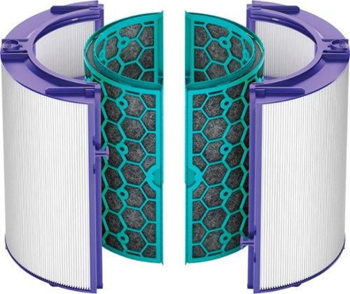 Dyson Genuine Air Purifier Replacement Filter (HP04, TP04, DP04,) 360° Glass HEPA and Activated Carbon Filter - Purple/White