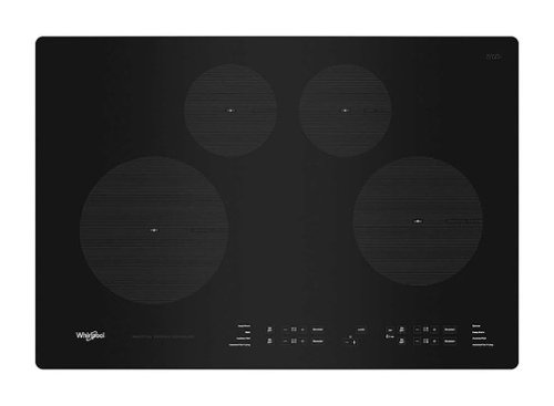 Whirlpool - 30" Built-In Electric Induction Cooktop with 4 Elements with Quick Cleanup - Black