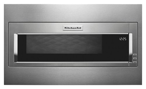 KitchenAid - 1.1 Cu. Ft. Built-In Low Profile Microwave with Standard Trim Kit - Stainless Steel