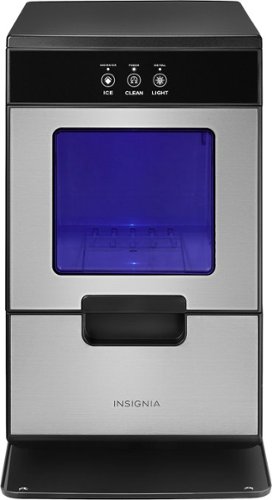 Insignia™ - 44 Lb. Portable Nugget Icemaker with Auto Shut-Off - Stainless Steel