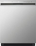 LG - 24" Front-Control Built-In Dishwasher with Stainless Steel Tub, QuadWash, 50 dBa - Stainless steel - Front_Standard