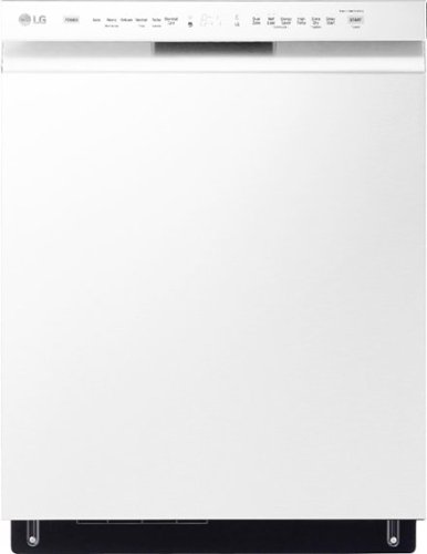 &quot;LG - 24&quot;&quot; Front Control Smart Built-In Stainless Steel Tub Dishwasher with 3rd Rack, QuadWash, and 48dba - White&quot;