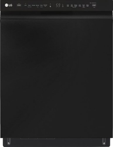 &quot;LG - 24&quot;&quot; Front Control Smart Built-In Stainless Steel Tub Dishwasher with 3rd Rack, QuadWash, and 48dba - Black&quot;