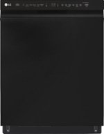 LG - 24" Front-Control Built-In Dishwasher with Stainless Steel Tub, QuadWash, 48 dBa - Black - Front_Standard