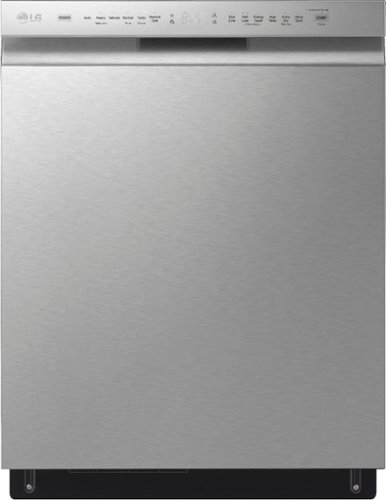 "LG - 24"" Front Control Smart Built-In Stainless Steel Tub Dishwasher with 3rd Rack, Quadwash, and 48dba - Stainless Steel"