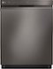 LG - 24" Front Control Smart Built-In Stainless Steel Tub Dishwasher with 3rd Rack, QuadWash, and 48dba - Black stainless steel-Front_Standard 